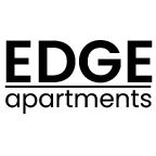 A logo for a company named EDGE Apartments.